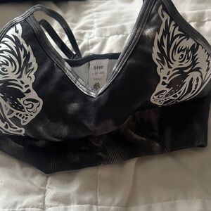 Black and White Sports Bra - SHEIN